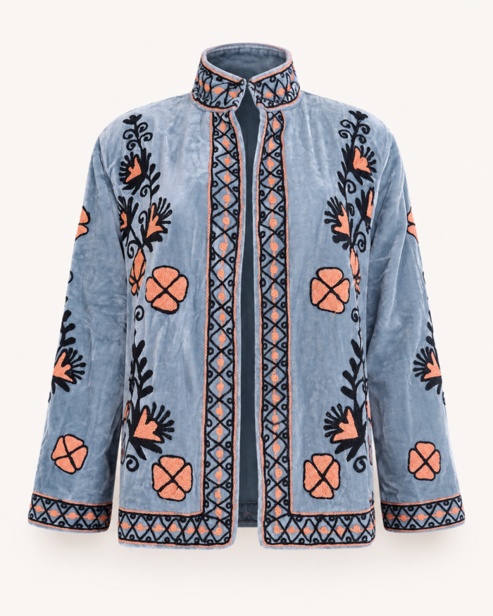 powder-blue-velvet-suzani-jacket-coral-studio-front