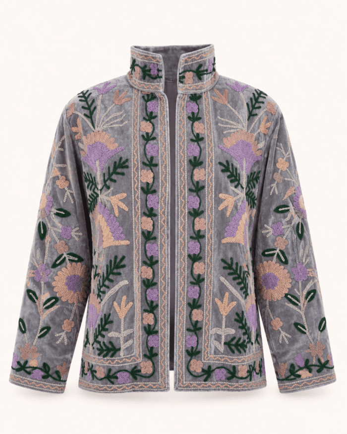 suzani-jacket-grey-pastel-embroidery-front-view